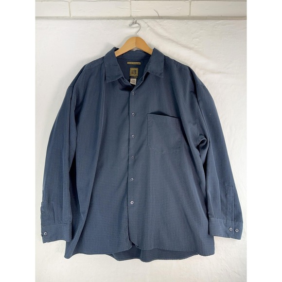 Bruno Other - Bruno Shirt Mens 3X Big Gray Sueded Microfiber Long‎ Sleeve Button Front